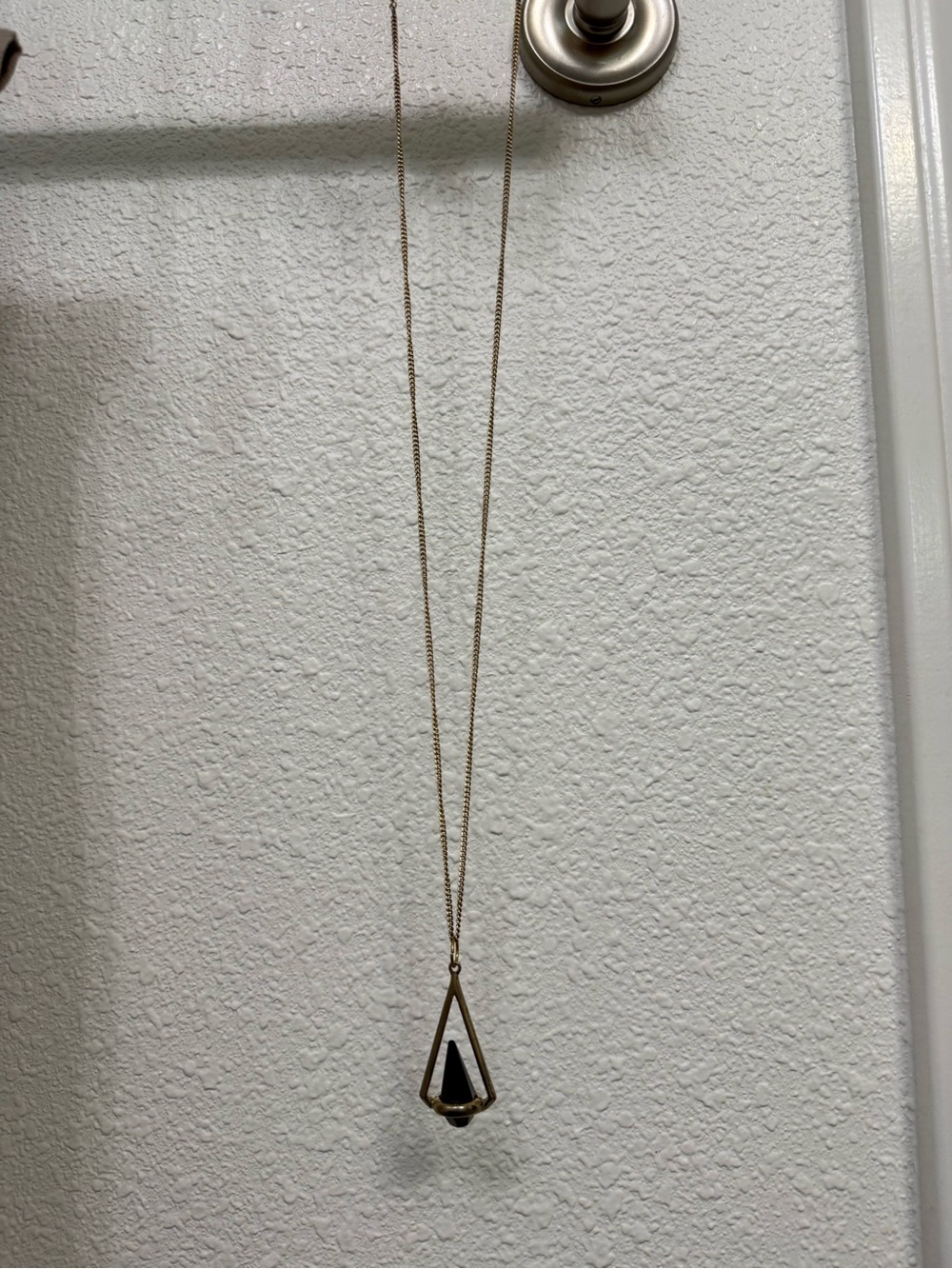Gold-Tone Geometric Black Pendant Necklace - Women Jewelry